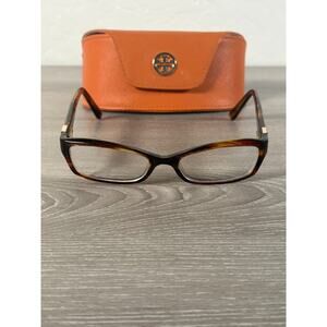Tory Burch TY2010 - 860-‎  49- 16 135- Brown Black Tortoise Eyeglass Frames- EUC